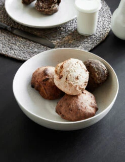 Weilan Low Serving Bowl, Black/Brown -MIUBOW Furniture Shop 206260120 10