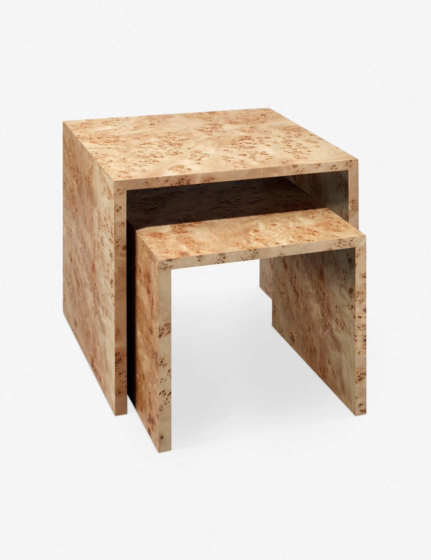 Raisa Burl Wood Nesting Side Tables (Set Of 2) 1 Raisa Burl Wood Nesting Side Tables (Set Of 2)