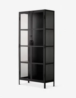 Sam Curio Cabinet -MIUBOW Furniture Shop 20unio cubk 1904uniontallcuriocabinet blackiron clearglass side