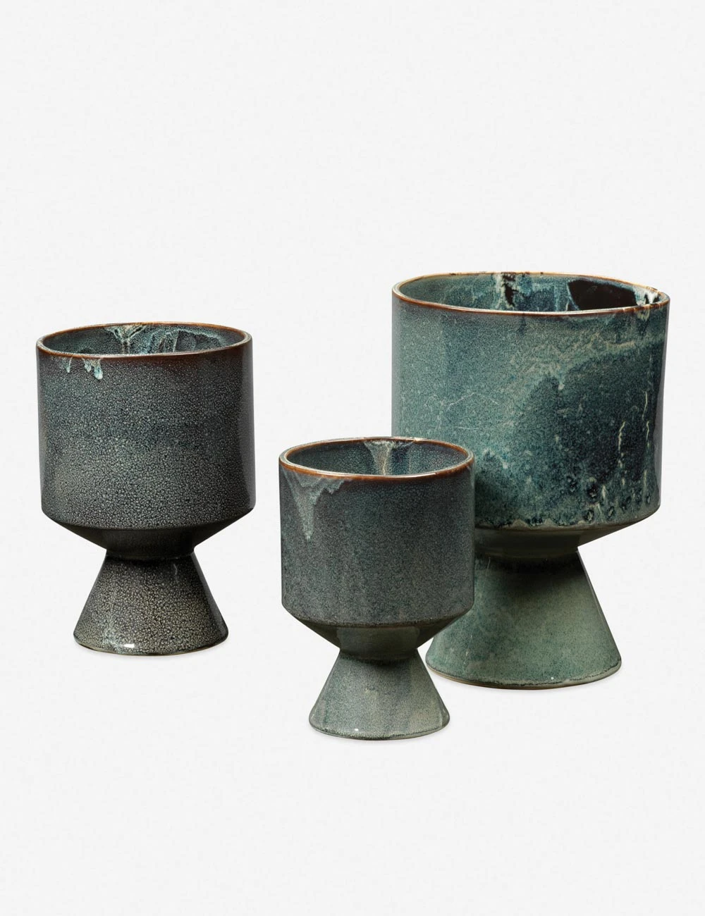 Oriahn Decorative Pots (Set Of 3) 1 Oriahn Decorative Pots (Set Of 3)