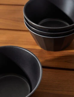 Alfresco Bamboo Bowls (Set Of 4) -MIUBOW Furniture Shop AlfrescoBambooBowls Black Setof4 3738