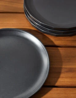 Alfresco Bamboo Dinner Plates (Set Of 4) -MIUBOW Furniture Shop AlfrescoBambooDinnerplate Black Setof4 3689