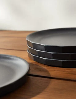 Alfresco Bamboo Salad Plates (Set Of 4) -MIUBOW Furniture Shop AlfrescoBambooSaladPlate black Setof4 3675