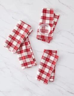 Gingham Napkins (Set Of 4) By Heather Taylor Home -MIUBOW Furniture Shop AnabellePlaidNapkins Setof4 15989