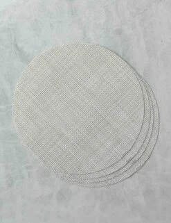 Basketweave Round Placemat (set Of 4) By Chilewich 12 Basketweave Round Placemat (set Of 4) By Chilewich -MIUBOW Furniture Shop BasketWeave Natural 0841