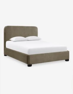 Bishop Platform Bed -MIUBOW Furniture Shop BishopPlatformBedToffee OatmealVelvet Queen L04715132046 Product