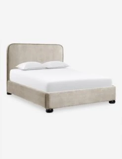 Bishop Platform Bed -MIUBOW Furniture Shop BishopPlatformBed Oatmetal ToffeeVelvet Queen L04715132046 Product
