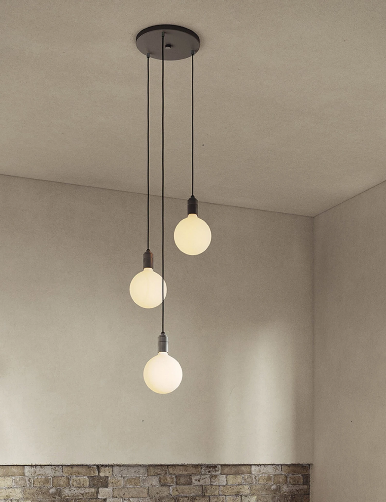Triple Pendant Light With Sphere IV By Tala 2 Triple Pendant Light With Sphere IV By Tala - Image 2