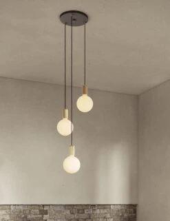 Triple Pendant Light With Sphere IV By Tala 23 Triple Pendant Light With Sphere IV By Tala -MIUBOW Furniture Shop CP BLK SET TRI OP 01 8