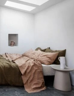 European Flax Linen Fitted Sheet By Cultiver -MIUBOW Furniture Shop CULTIVER Fitted Sheet Natural