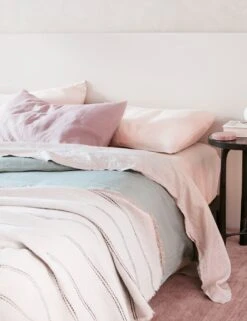 Linen Bedding, Flat Sheet By Cultiver -MIUBOW Furniture Shop CULTIVER Flat Sheet Blush