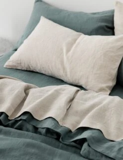 European Flax Linen Fitted Sheet By Cultiver -MIUBOW Furniture Shop CULTIVER Flat Sheet Natural