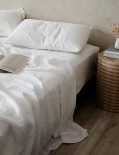 Linen Bedding, Flat Sheet By Cultiver -MIUBOW Furniture Shop CULTIVER Flat Sheet White