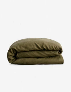 European Flax Linen Duvet Cover By Cultiver -MIUBOW Furniture Shop CULTIVER Linen Duvet Cover Olive