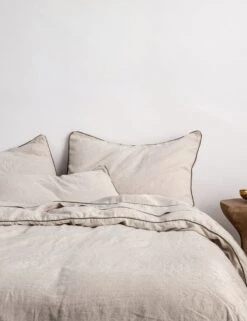 European Flax Piped Linen Duvet Cover By Cultiver -MIUBOW Furniture Shop CULTIVER Piped Linen Natural and Forest 6875934b 9c42 42a3 8030 26bc34e369d2
