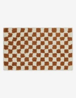 Checkerboard Bath Mat By Sarah Sherman Samuel -MIUBOW Furniture Shop CheckerboardBathMatbySarahShermanSamuel Umber 21 x34 A0656925 5148