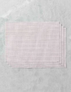 Mini Basketweave Rectangle Placemat (Set Of 4) By Chilewich 22 Mini Basketweave Rectangle Placemat (Set Of 4) By Chilewich -MIUBOW Furniture Shop ChilewichMiniBasketweaveRectanglePlacemat Blush 0936