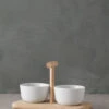 Dine Duo Condiment Set + Oak Base By LSA International