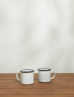 Enamelware Mug (Set Of 2) -MIUBOW Furniture Shop EnamelwareMug BllackRim Setof4 7451