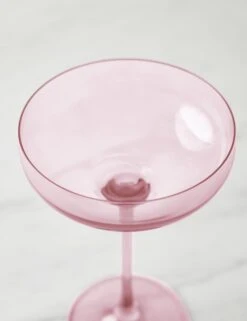Champagne Coupes (Set Of 2) By Estelle Colored Glass -MIUBOW Furniture Shop EstelleColoredGlassChampagneCoupes Rose Setof2 38 3