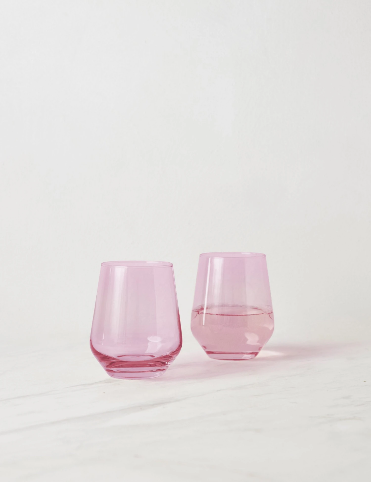 Stemless Wine Glass (Set Of 2) By Estelle Colored Glass - Image 6