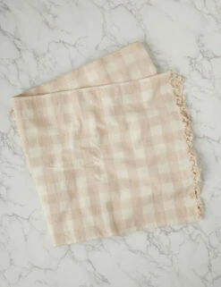 Gingham Tablecloth By Heather Taylor Home -MIUBOW Furniture Shop Heather Taylor Home Gingham Tablecloth Large Cream 9