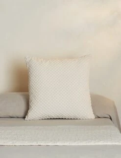 Hi-Lo Checker Velvet Pillow By Sarah Sherman Samuel -MIUBOW Furniture Shop Hi LoCheckerPillow IvorybySarahShermanSamuel A0655792B StudioLifestyle