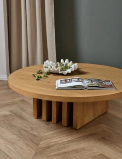 Pentwater Round Coffee Table By Sarah Sherman Samuel -MIUBOW Furniture Shop IrregularGridRug Khaki 9834
