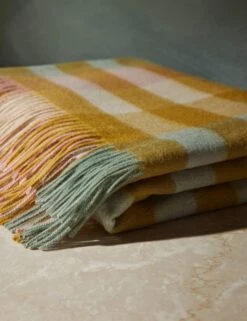 Lambswool Throw By Tartan Blanket Co -MIUBOW Furniture Shop LambswoolThrow PearBlossomCheckbyTartanBlanketCo 16156 Swatch SITECROP