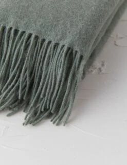 Lambswool Throw By Tartan Blanket Co -MIUBOW Furniture Shop LambswoolThrowbyTartanBlanketCo. SageMelange A06570275196