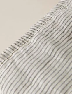 Lammin Linen Quilted Coverlet By Sarah Sherman Samuel -MIUBOW Furniture Shop LamminLinenCoverlet Black Ivory Queen Full A0656729 011 Product