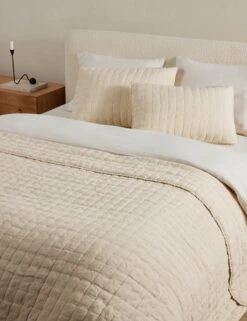Lammin Linen Quilted Coverlet By Sarah Sherman Samuel -MIUBOW Furniture Shop LamminLinenCoverlet Goldenrod Queen Full A0656731 879 Product