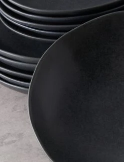 Livia Dinnerware (18-Piece Set) By Costa Nova 17 Livia Dinnerware (18-Piece Set) By Costa Nova -MIUBOW Furniture Shop LiviaDinnerware 18 PieceSet byCasafina Black L0467305 1970