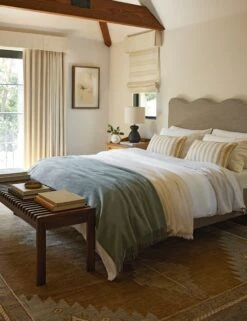 Alaia Sherpa Throw By House No. 23 -MIUBOW Furniture Shop Lulu and Georgia Bedroom2 Evergreen 0607 NOLIGHT LIFESTYLE Site Crop Lifestyle 2 1