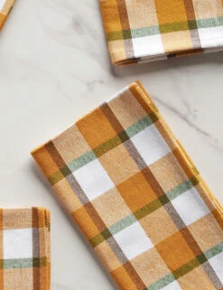 Harvest Plaid Napkins (Set Of 4) By Heather Taylor Home -MIUBOW Furniture Shop Lulu and Georgia HarvestPlaid Napkins A0657290 Product 0623