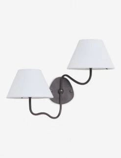 Magdalene Double Sconce 32 Magdalene Double Sconce -MIUBOW Furniture Shop MagdaleneDoubleSconceBronze WhiteShade 12750