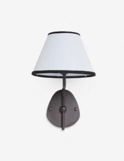 Magdalene Single Sconce -MIUBOW Furniture Shop MagdaleneSconceBronze BlackRimShade 0021