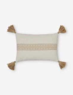 Marchesa Indoor / Outdoor Pillow -MIUBOW Furniture Shop MarchesaIndoor OutdoorLumbarPillow NaturalandKhaki A0655432B 1578