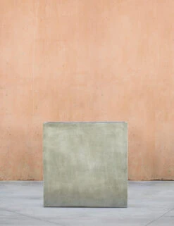 Metro Box Planters By Campania International -MIUBOW Furniture Shop Metro Box Planter Stone Tall by Campania International 00004 front shot empty