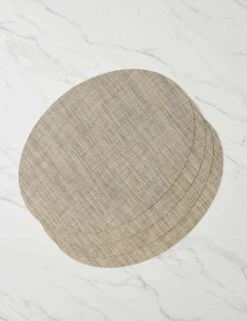 Mini Basketweave Oval Placemat (Set Of 4) By Chilewich 26 Mini Basketweave Oval Placemat (Set Of 4) By Chilewich -MIUBOW Furniture Shop MiniBasketweaveOvalPlacemats Linen A0656939 Product