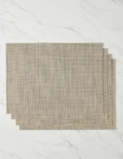 Mini Basketweave Rectangle Placemat (Set Of 4) By Chilewich 26 Mini Basketweave Rectangle Placemat (Set Of 4) By Chilewich -MIUBOW Furniture Shop MiniBasketweaveRectanglePlacemats Linen A0656937 Product