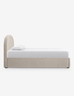 Newbery Platform Bed -MIUBOW Furniture Shop NewberyPlatformBed Oatmeal Velvet Queen L04731295033 Product