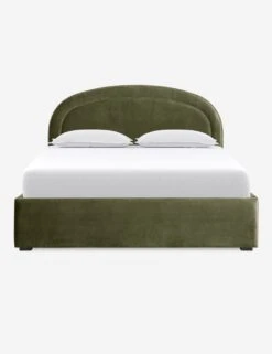 Newbery Platform Bed -MIUBOW Furniture Shop NewberyPlatformBed Olive Velvet Queen L04731295023 Product