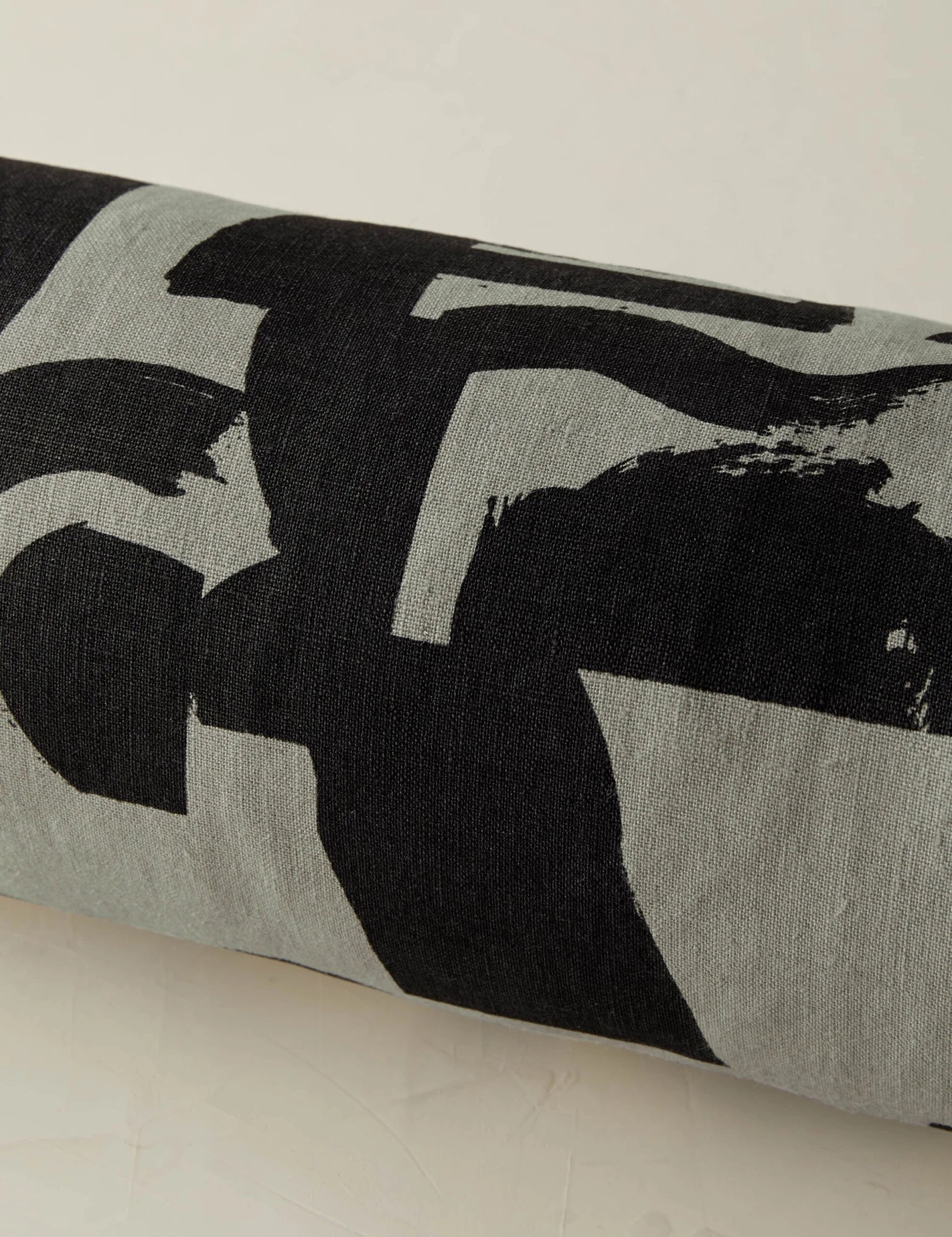 Organic Shapes Linen Bolster Pillow By Sarah Sherman Samuel 4 Organic Shapes Linen Bolster Pillow By Sarah Sherman Samuel - Image 4