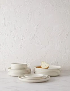 Pacifica Plate Set (18-Pieces) By Casafina (Dinner + Salad + Bread) -MIUBOW Furniture Shop PacificaDinnerware 18 PieceSet byCasafina withCerealBowl Vanilla L0467268 2245