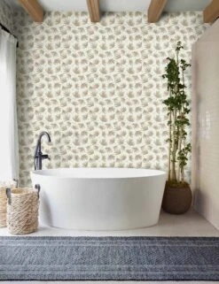 Palms Wallpaper By Rylee + Cru -MIUBOW Furniture Shop Palms BathroomVIgnettes 5216