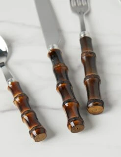 Panda Flatware 5-Piece Set By Sabre -MIUBOW Furniture Shop PandaFlatwarebySabre DarkBamboo A0656944 4755 Product