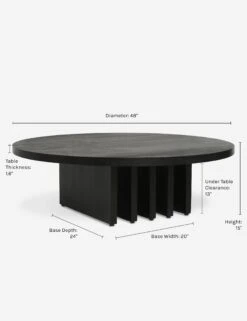 Pentwater Round Coffee Table By Sarah Sherman Samuel -MIUBOW Furniture Shop PentwaterCoffeeTable Black 3647