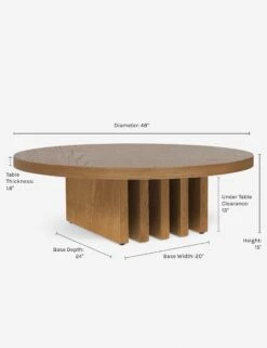 Pentwater Round Coffee Table By Sarah Sherman Samuel -MIUBOW Furniture Shop PentwaterCoffeeTable Natural 3897