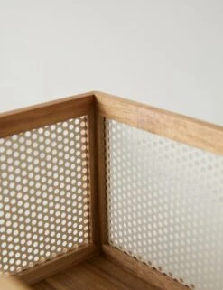Perforated Acacia Basket By NEAT Method -MIUBOW Furniture Shop PerforatedAcaciaBasket 15321